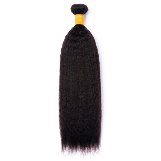 Yaky Texture Kinky Straight Virgin Human Hair Bundles-12A